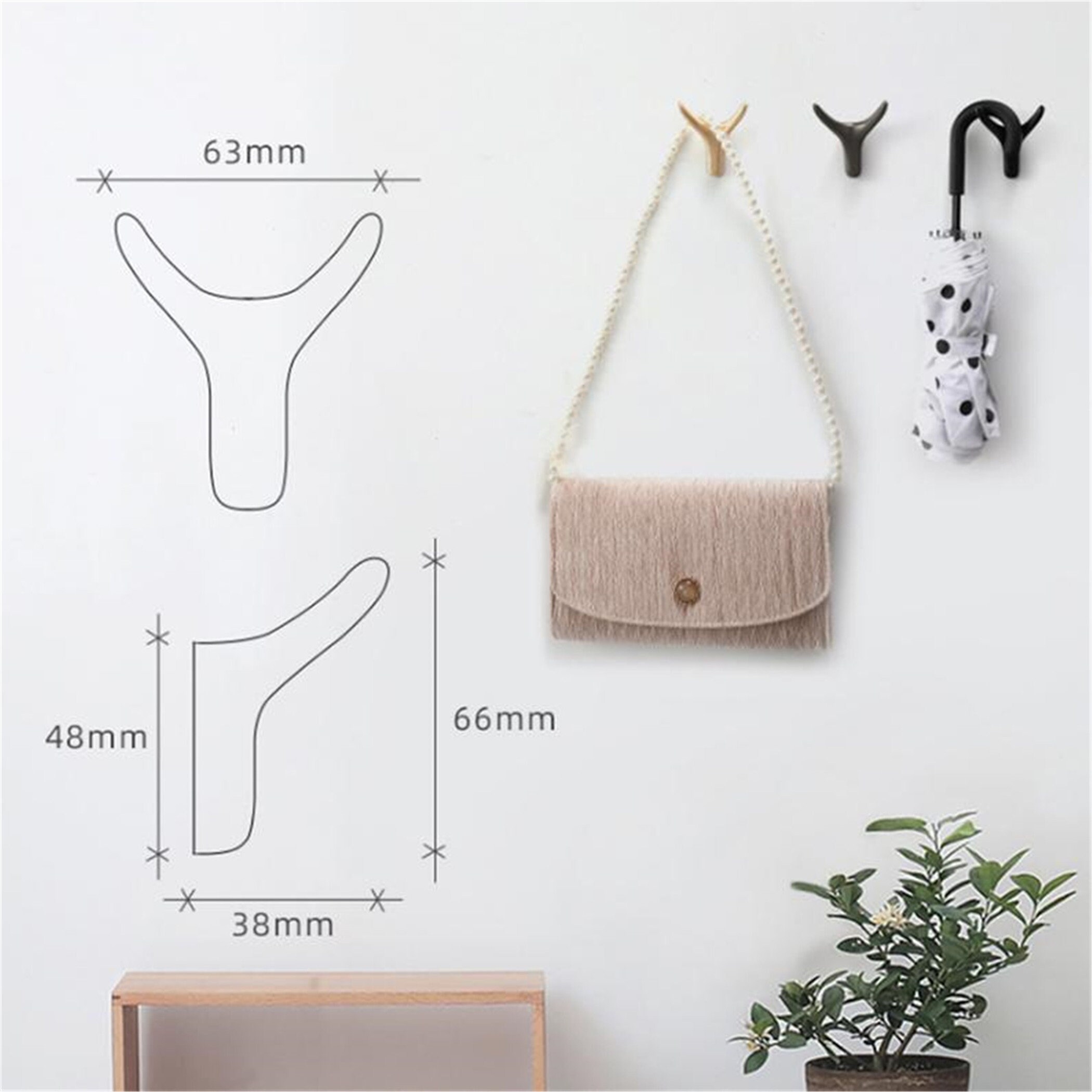 Wall Hooks Scarf Hooks Double Hooks Creativity Wall Hooks Coat Etsy