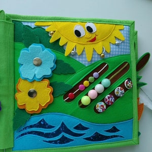 Felt Quiet Book: Spring Fabric Sensory Montessori Toy