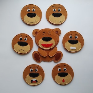 Lernspielzeug Emotion Rad Brettspiel Filz Teddybär