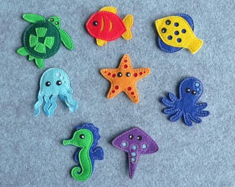 Felt Fish Game Pattern: Quiet Book, Toddler Learning (PDF, SVG, FCM Files)