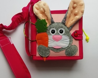 Easter gift Gift for girl Gift for boy 1, 2, 3-year-old Felt Busy book Sensory toys Montessori toys Bunny quiet book