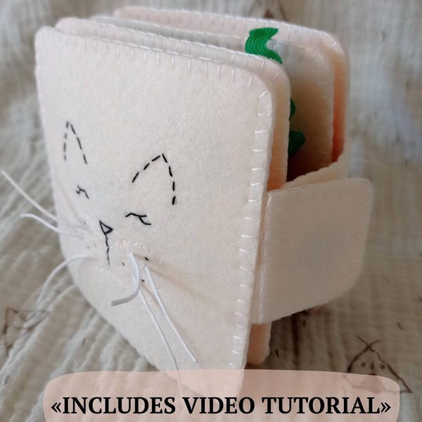 Rainbow Cat Quiet Book PDF Pattern: Learn Colors, Fine Motor Skills (Video Tutorial Included)