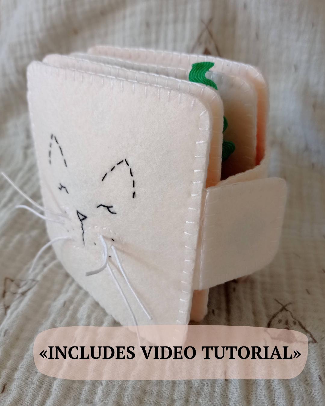 Rainbow Cat Quiet Book PDF Pattern: Learn Colors, Fine Motor Skills (Video Tutorial Included)