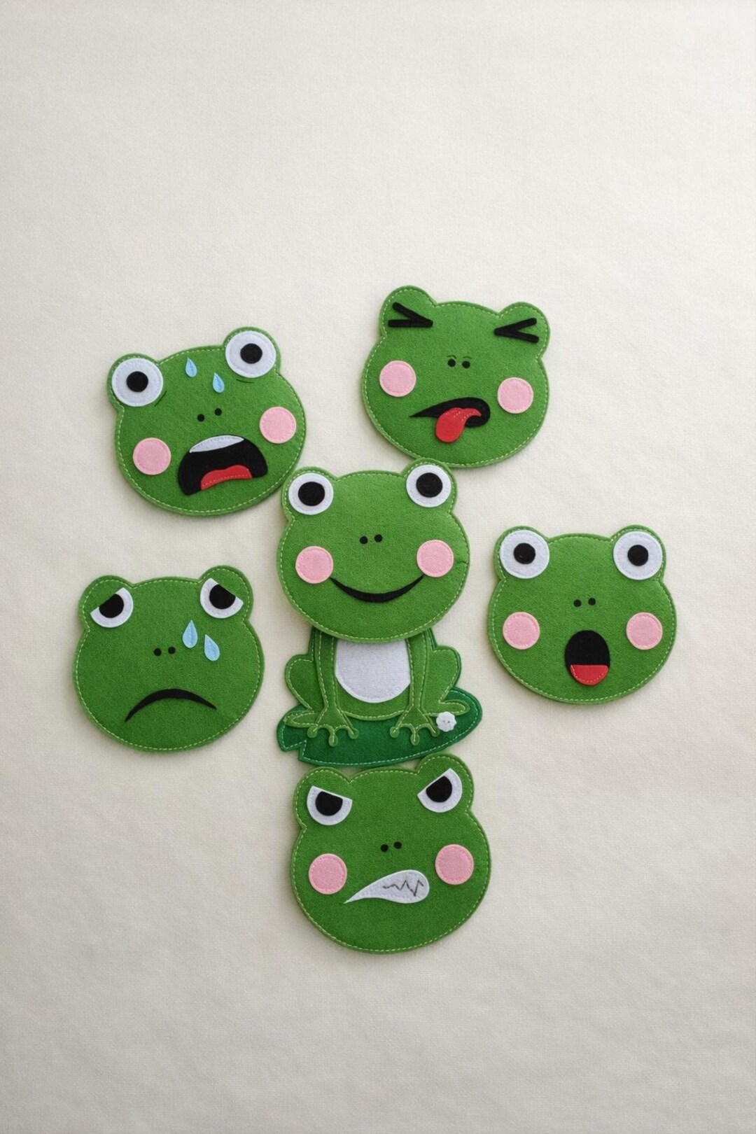 Felt FROG Emotions Toy Pattern | Toddler Learning Game (PDF, SVG, Fcm ...