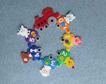 Felt Train Quiet Book Pattern: Domestic Animals Activity Toy (PDF, SVG, FCM)