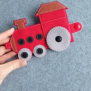 Babycadeau Trein met dieren van vilt Huisdieren Poppentheater Educatief vilt speelgoed Montessori