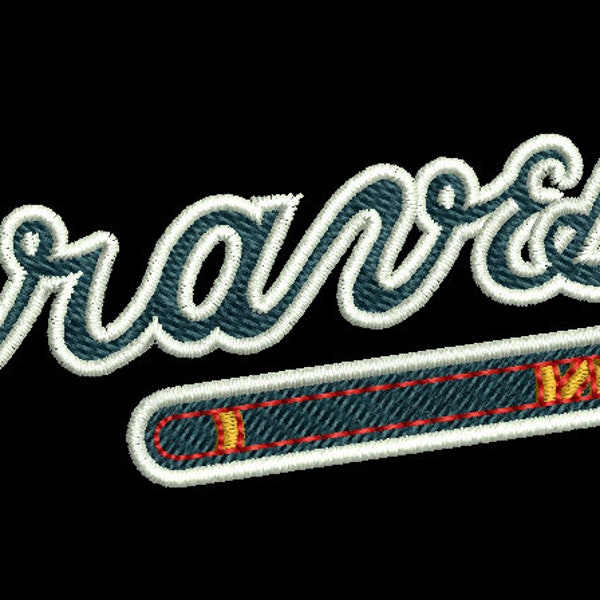 Atlanta Braves Dst Embroidery File Etsy