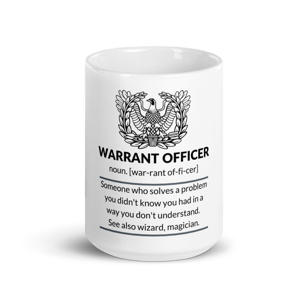 Warrant Officer Definition Mug Etsy