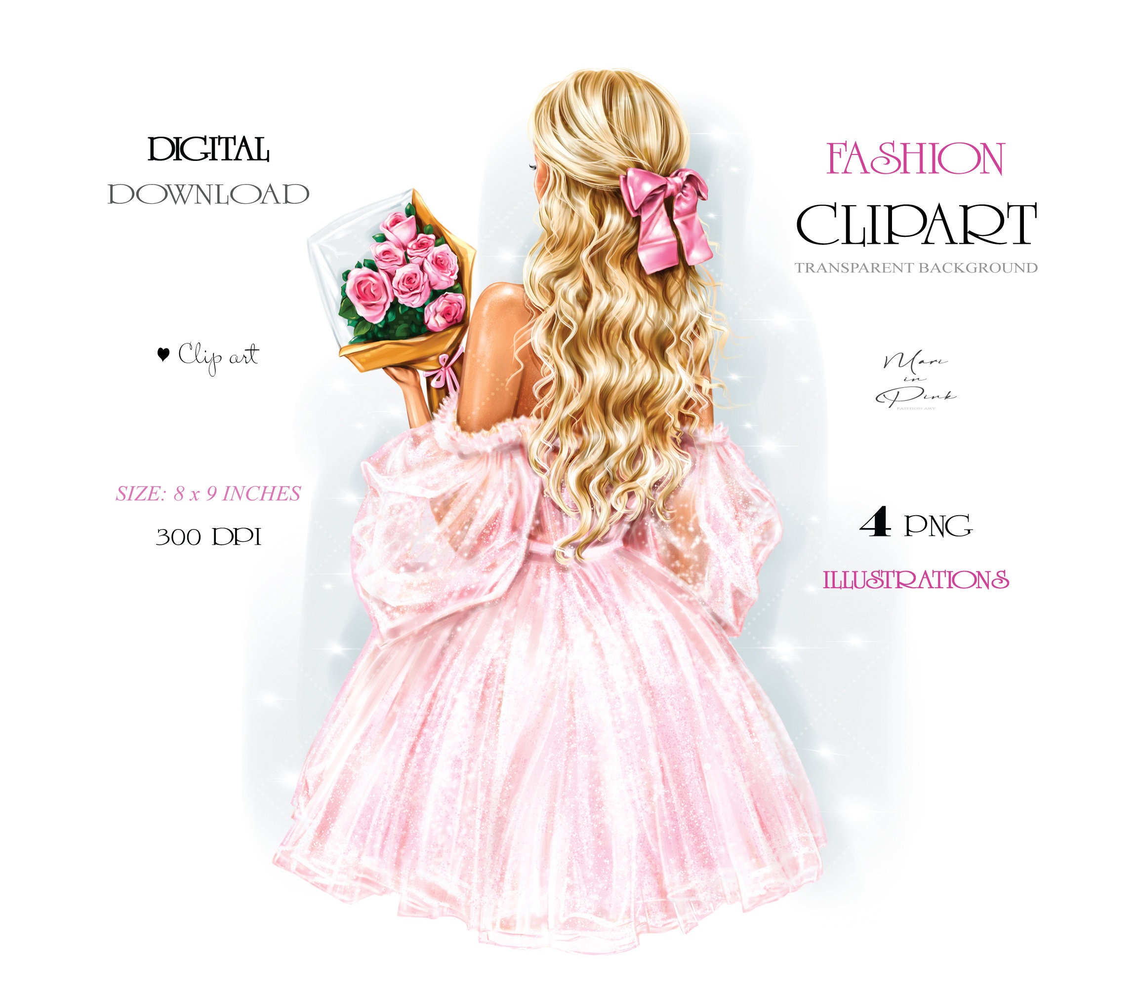 Barbie , Barbie , girl wearing pink mini dress illustration transparent  background PNG clipart