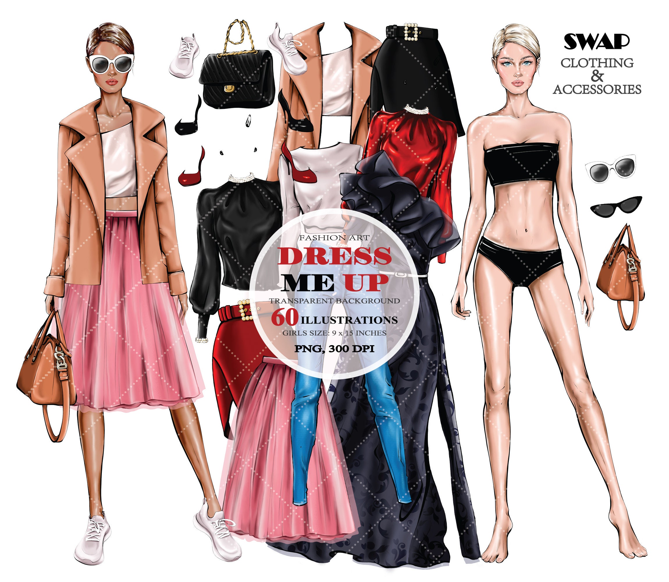 Dress up Doll Clipart, Dress up Girl, Paper Doll Clipart, Dress Me Up,  Fashion Clipart, Dress up Stickers, Fashion Girl Clipart Fashion Look -  Etsy Ireland