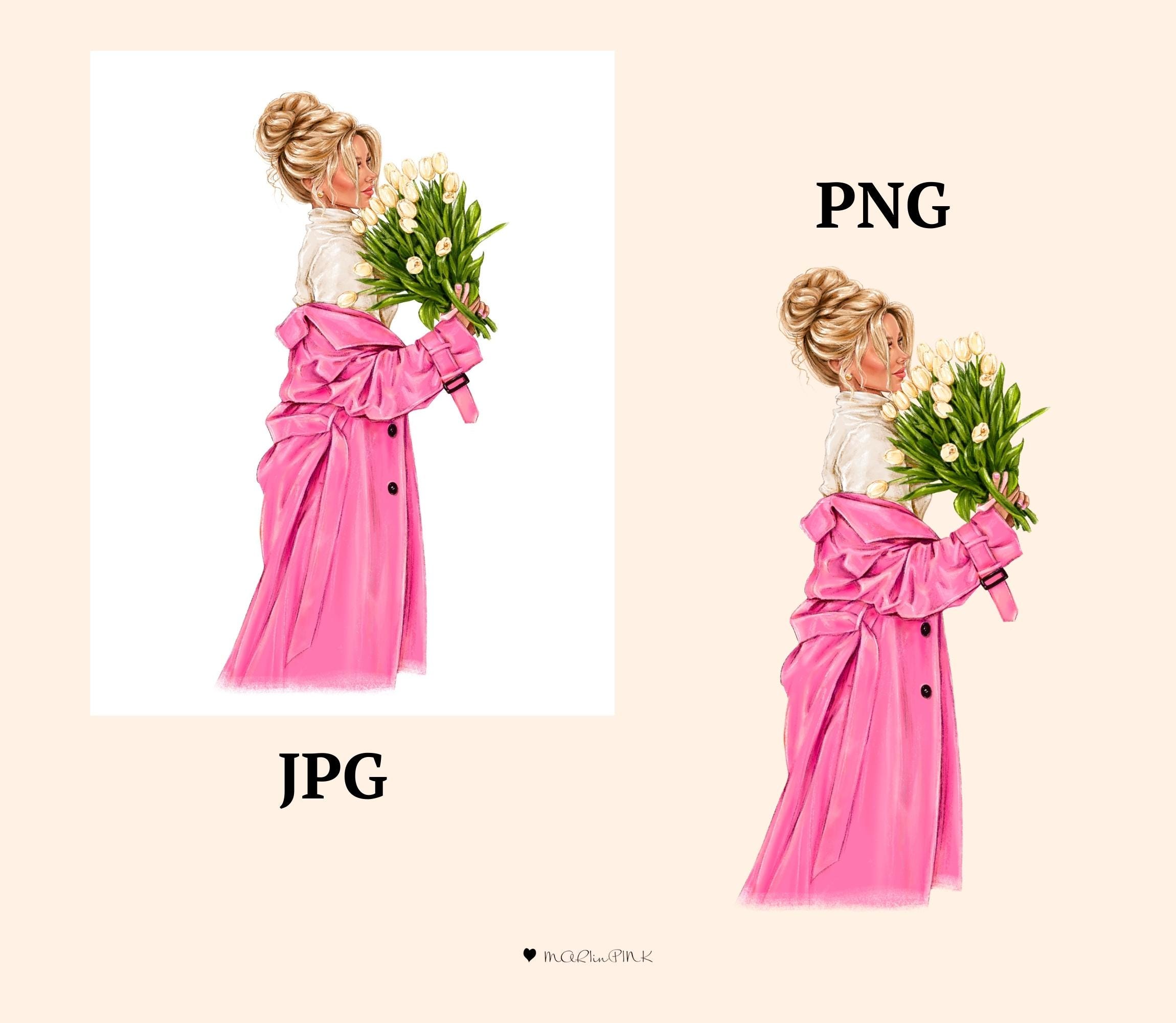 Girl With Trendy Hairstyle, Fashion Clipart, Girl Clipart, Fashion ...