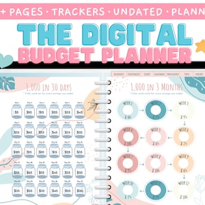 Planejador de orçamento digital, planejador de orçamento digital, rastreador financeiro, planejador financeiro, orçamento digital, planejador Goodnotes, planejador iPad