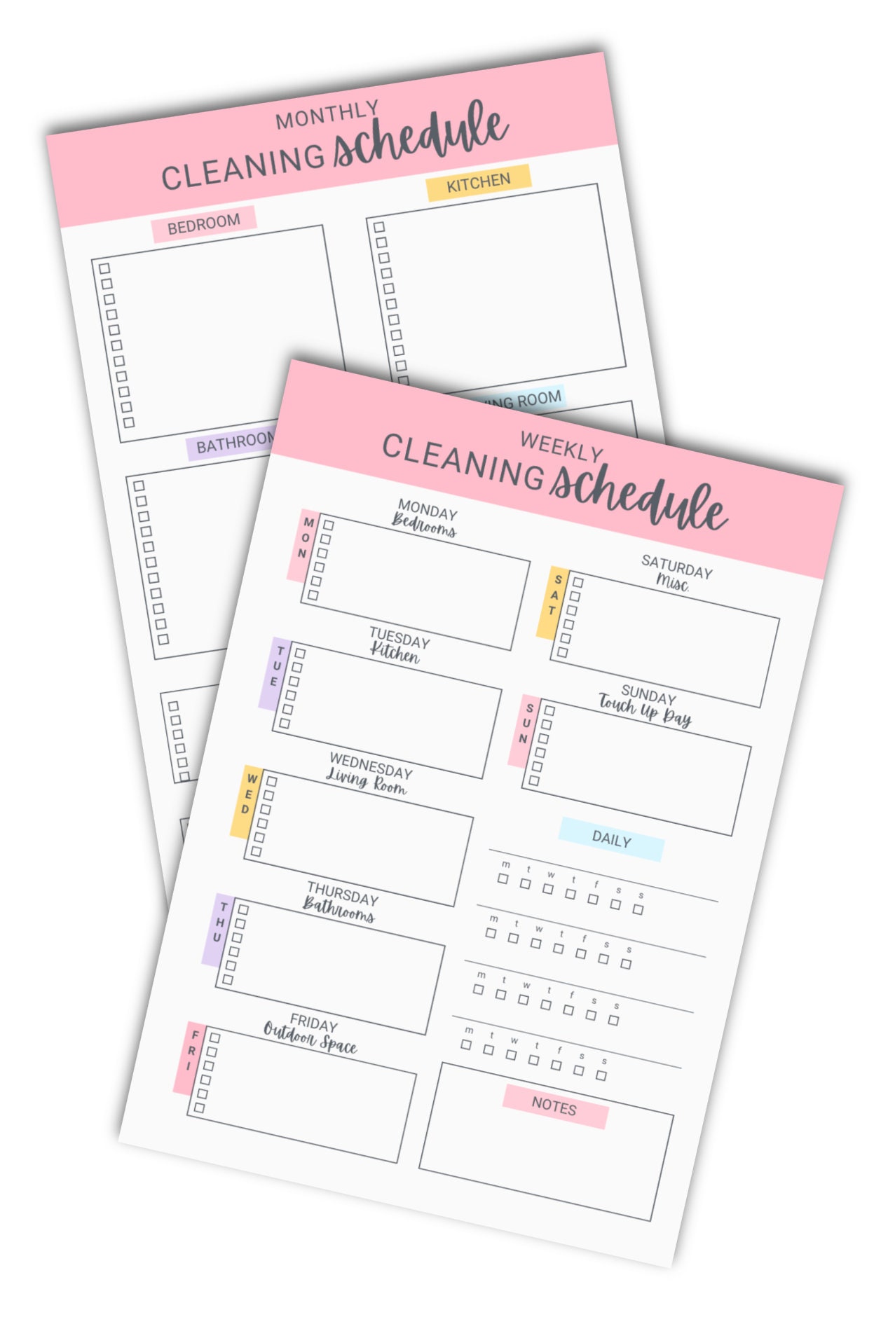 Adult Chore Chart Bundle Chore Chart for Adults Editable Cleaning ...