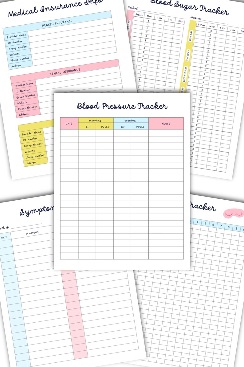 Medical Binder Medical Planner Medication Tracker Medical Binder ...