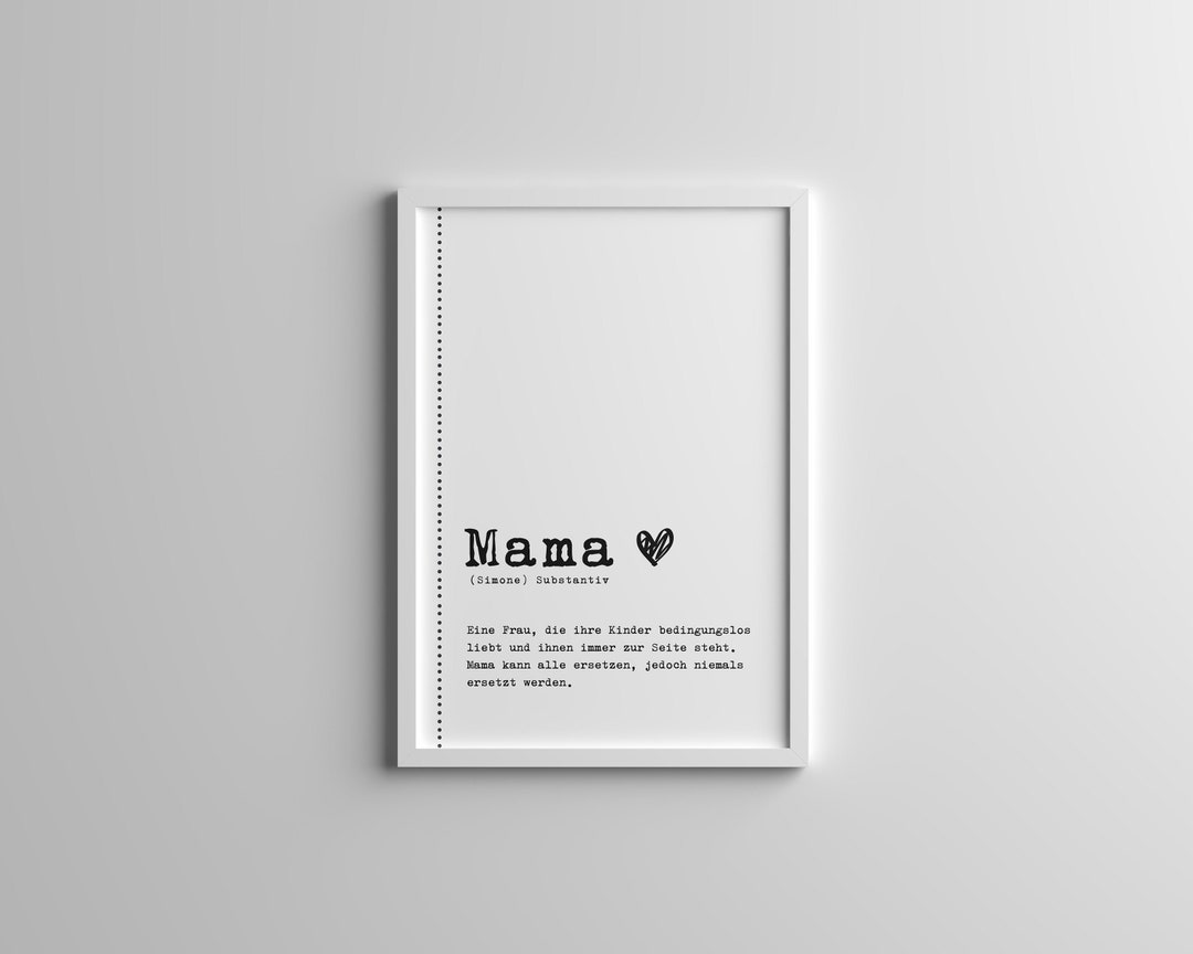 Mom Definition, Poster DIN A4-A3, Gift Idea Mom, Best Mom in the World ...