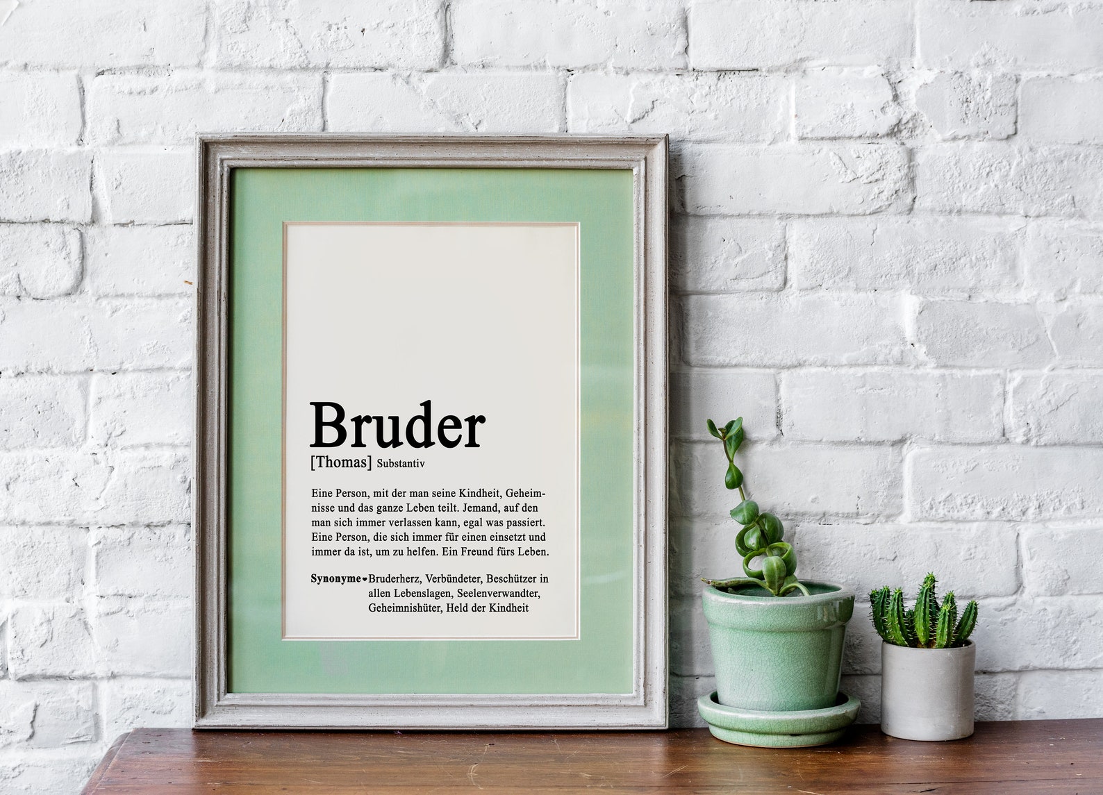 Bruder Definition Poster DIN A4A3 Geschenkidee Bruder Etsy.de
