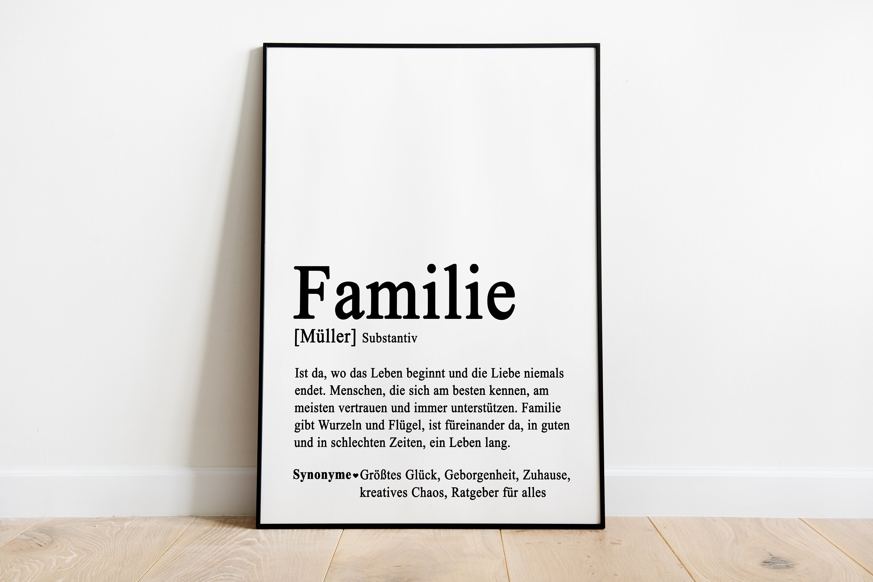 Familie Definition Poster DIN A4A3 Geschenkidee Familie Etsy.de