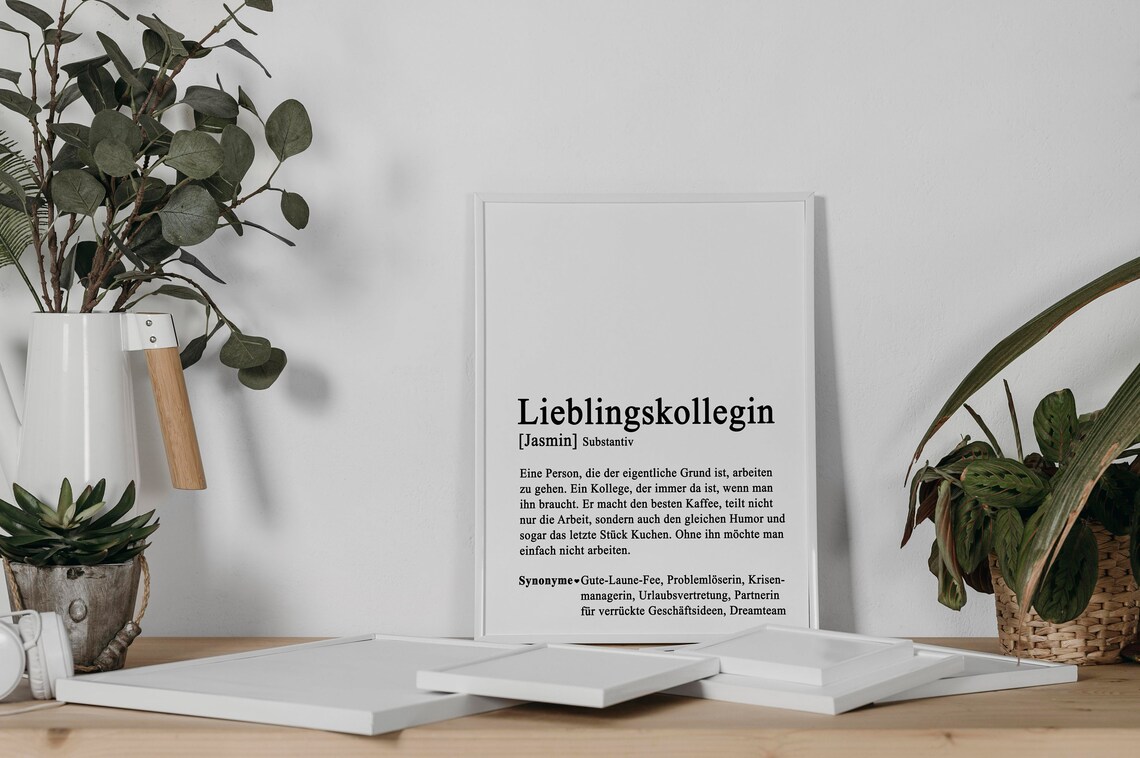 Favorite Colleague Definition Poster A4A3 Gift Idea Etsy