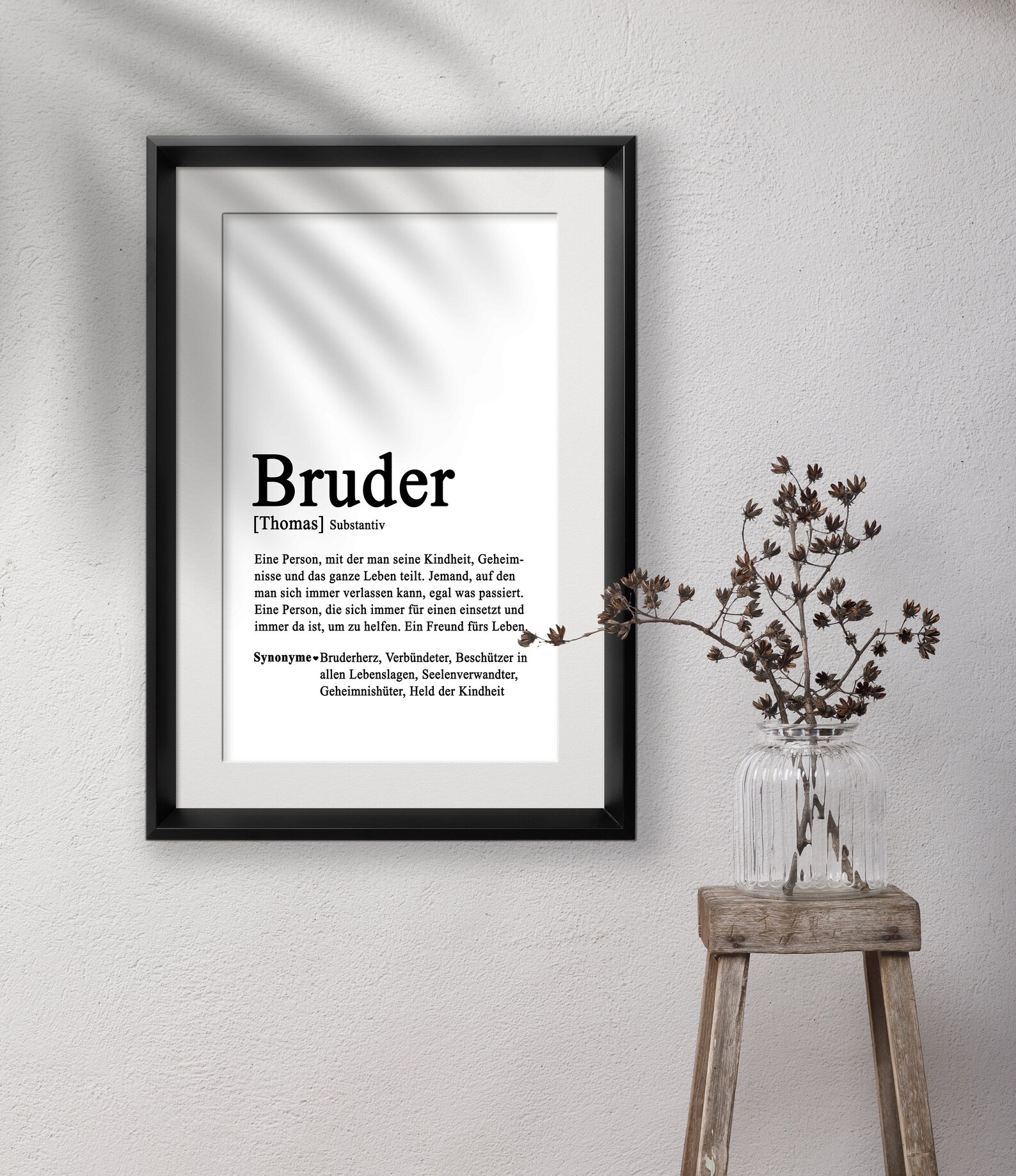 Bruder Definition Poster DIN A4A3 Geschenkidee Bruder Etsy.de
