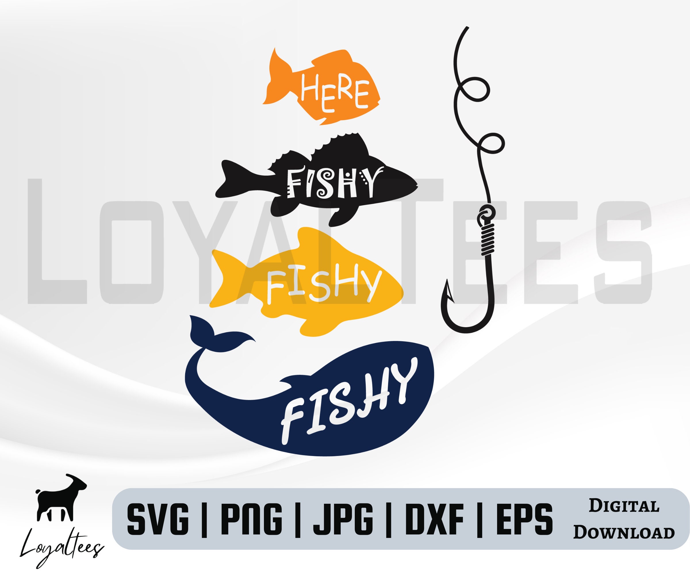 Here Fishy Fishy Fishy SVG Fishing Camping Lake Fish Kids PNG - Etsy