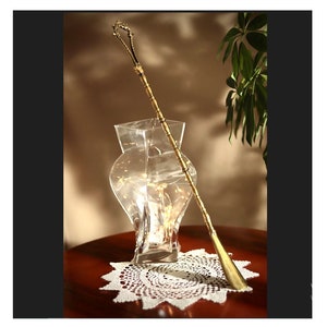 Brass shoehorn - handmade - christmas -  long Exclusive gift handmade  brass home decor gift for the elderly -