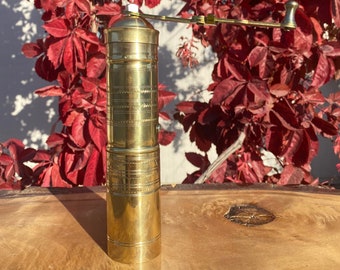 Brass Manual Coffee Grinder, Christmas Traditional Turkish Coffee Grinder , Brass Coffee Mill, Kitchen Decor, High Quality,