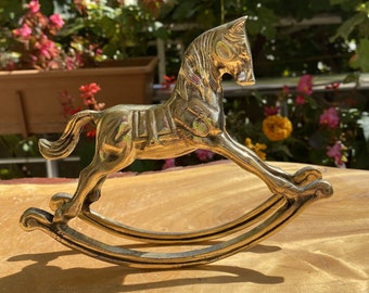 Cheyenne Frontier Days - Christmas Vintage Brass Horse Figurine - Animated - Horse Collector - Brass Animal Figurine - Horse Sculpture