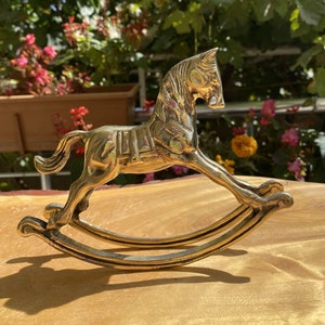 Cheyenne Frontier Days - Christmas Vintage Brass Horse Figurine - Animated - Horse Collector - Brass Animal Figurine - Horse Sculpture