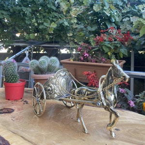 Cheyenne Frontier Days, Pferd Harriage, Statue, Weihnachten, Skulptur, Vintage Pferdewagen, mit Wagen Handarbeit Messing Gießen, Wagen