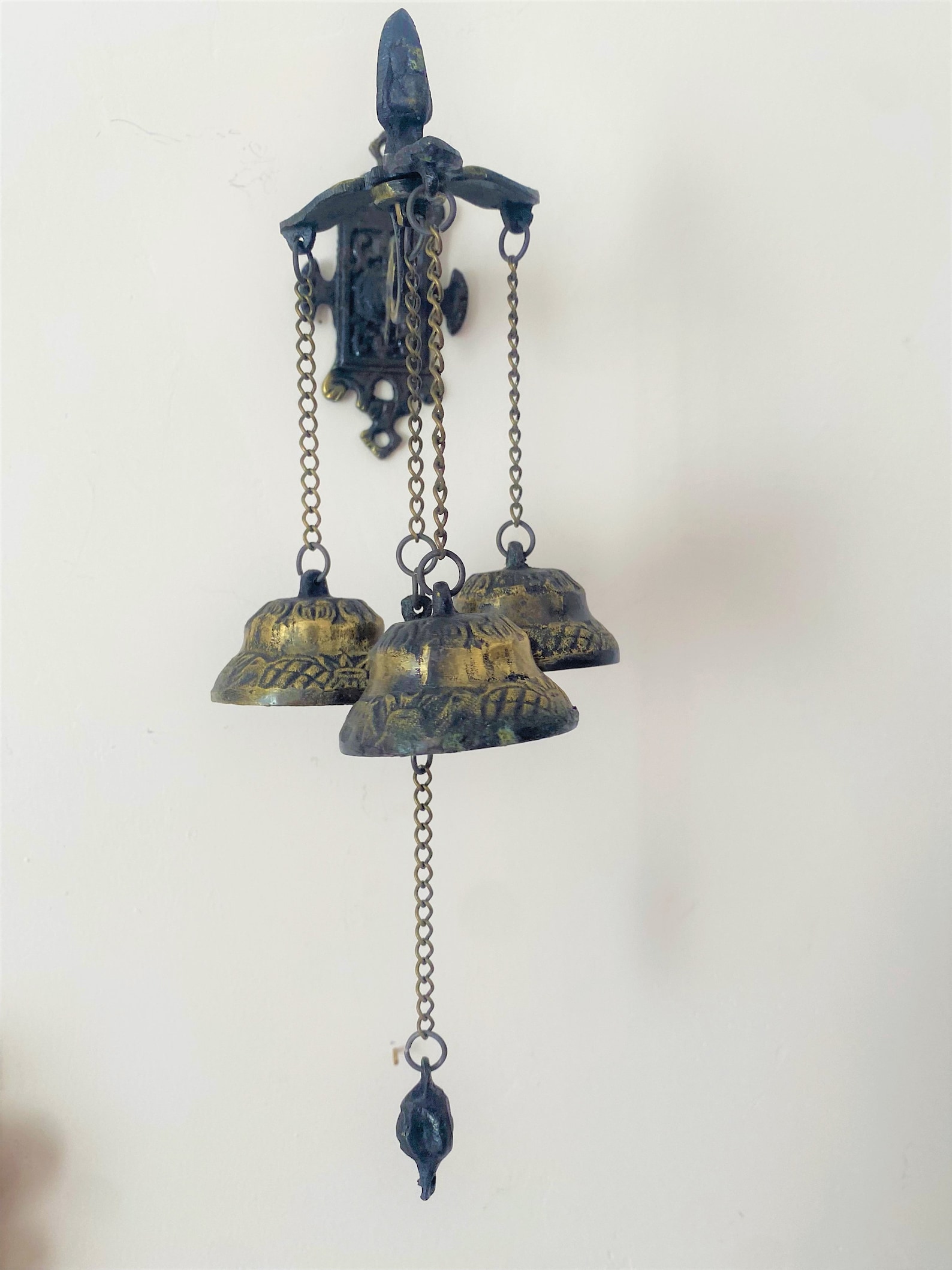 Vintage Brass Doorbell Hanging Wall Chimes 3 Bells Antique Art - Etsy