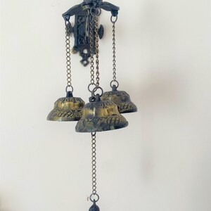 Vintage Brass Doorbell Hanging Wall Chimes 3 Bells Antique Art - Etsy