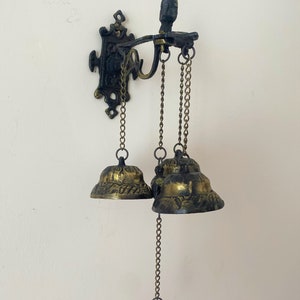 Vintage Brass Doorbell Hanging Wall Chimes 3 Bells Antique Art - Etsy