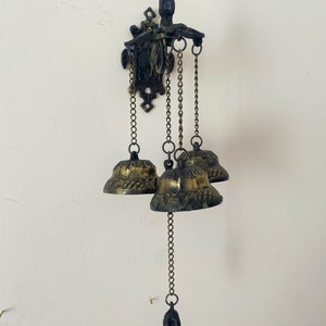 Vintage Brass Doorbell Hanging Wall Chimes 3 Bells Antique Art - Etsy