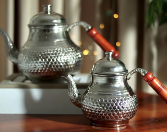 Copper Teapot, Ornament , Christmas, Engraved, Gift, Kitchen, Tea Kettle, Herbal, Vintage , Handmade