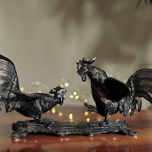 Handmade Brass Casting, Rooster Sculpture, French Rooster, Vintage Animal Decore, Handcrafted Home Decor, Antique Figure