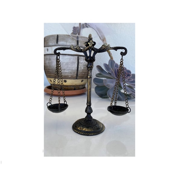 Scales of Justice Libra Scale Justice Jewelry Brass Justice Etsy
