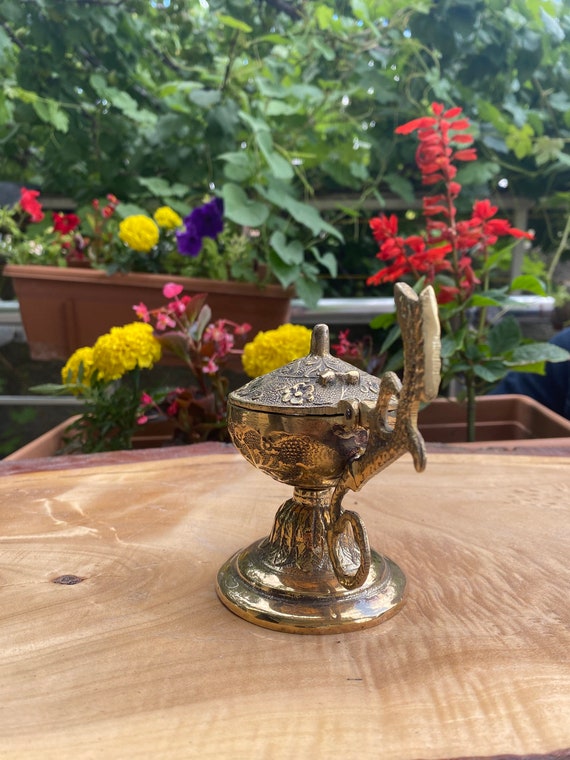 Handmade Brass Aladdin Lamp, Incense Burner, Home Decor - Etsy