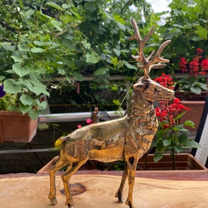 Swedish Deer, copper deer, Brass Casting, Handcrafted Gift , Decorative,  Deer , Ornament, Figurine, Vintage Gift, Deer Sculpture, Statue