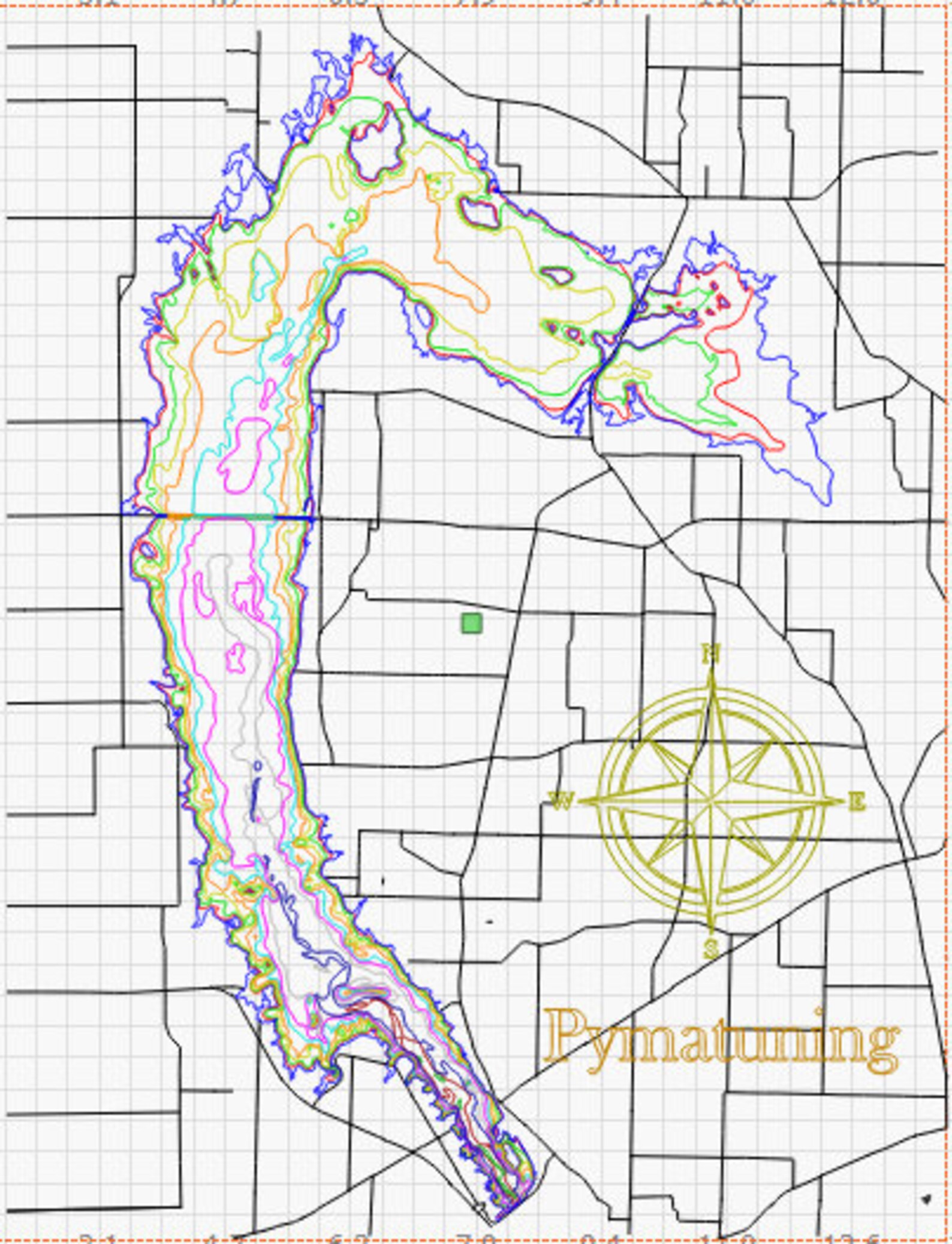 Pymatuning Lake Depth Map Lightburn File Etsy Canada