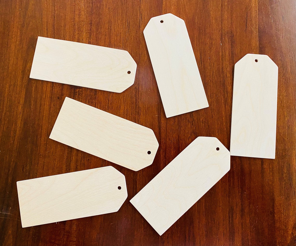 6 x 2.5 Blank Wood Tag Wood Gift Tag Wooden Tag Etsy