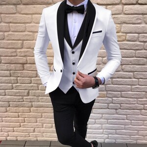 White wedding coat for mens hotsell