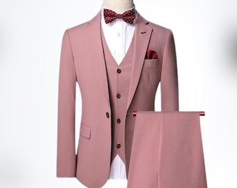 dust pink suit