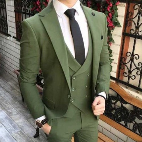 Men Suits Sage Green 3 Piece Slim Fit Elegant Suits Formal - Etsy