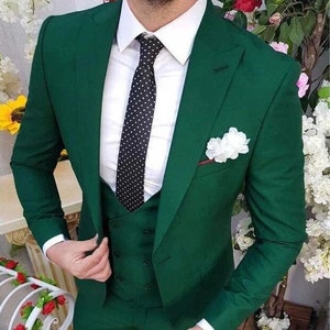 Men Suits 3 Piece Green Suits Men Slim Fit Suits Formal - Etsy