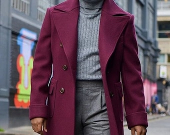 Wine colored deals trench coat
