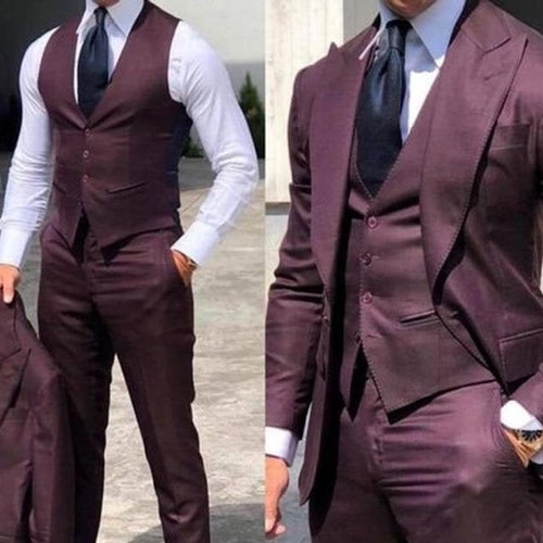 Beige Suits for Men Men Suits 3 Piece Slim Fit Suits One - Etsy