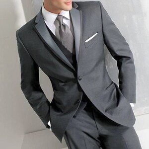 Men Suits Grey 3 Piece Slim Fit Elegant Formal Fashion Suits - Etsy