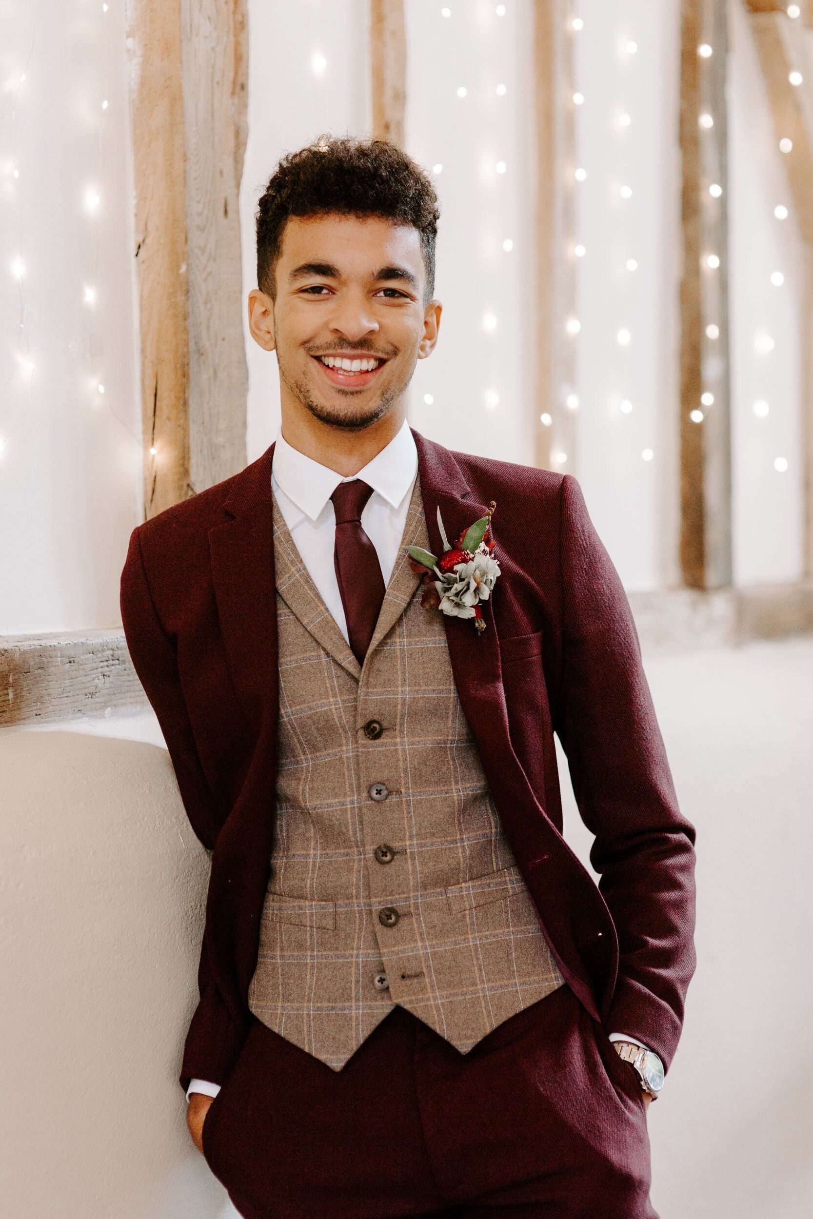 Plaid Tuxedo Vest Etsy Canada