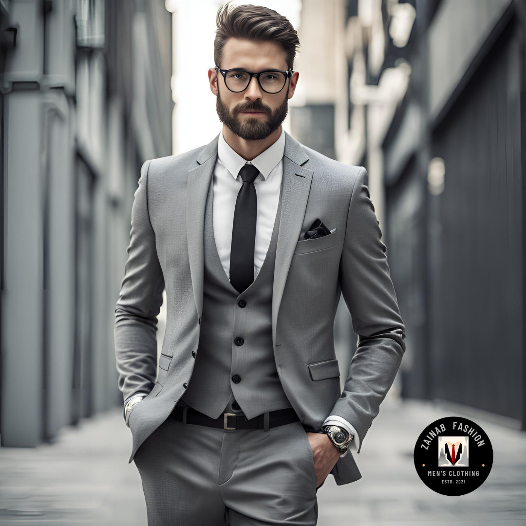 Modern Steel Gray 3-piece Suit: Tailored Fit - Etsy