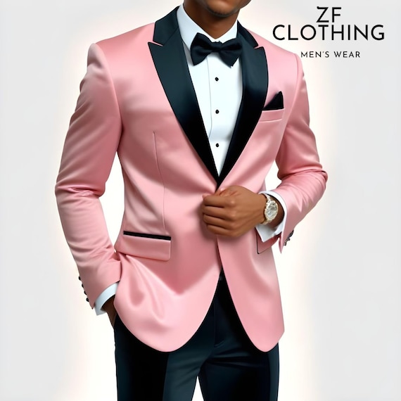 Luxury Men Designer Tuxedo Pink Velvet 2 Piece Suit Wedding Suits Elegant Suits Formal Fashion Suits Stylish Bespoke for Men ZF Etsy